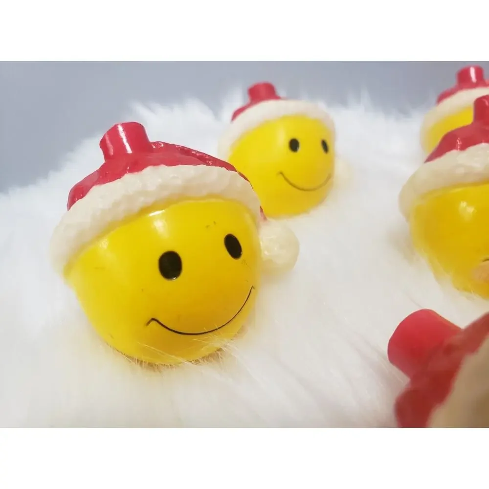 Vintage Joybrite Santa SMILEY FACE Christmas String Light Top Lot 10 walmart y2k